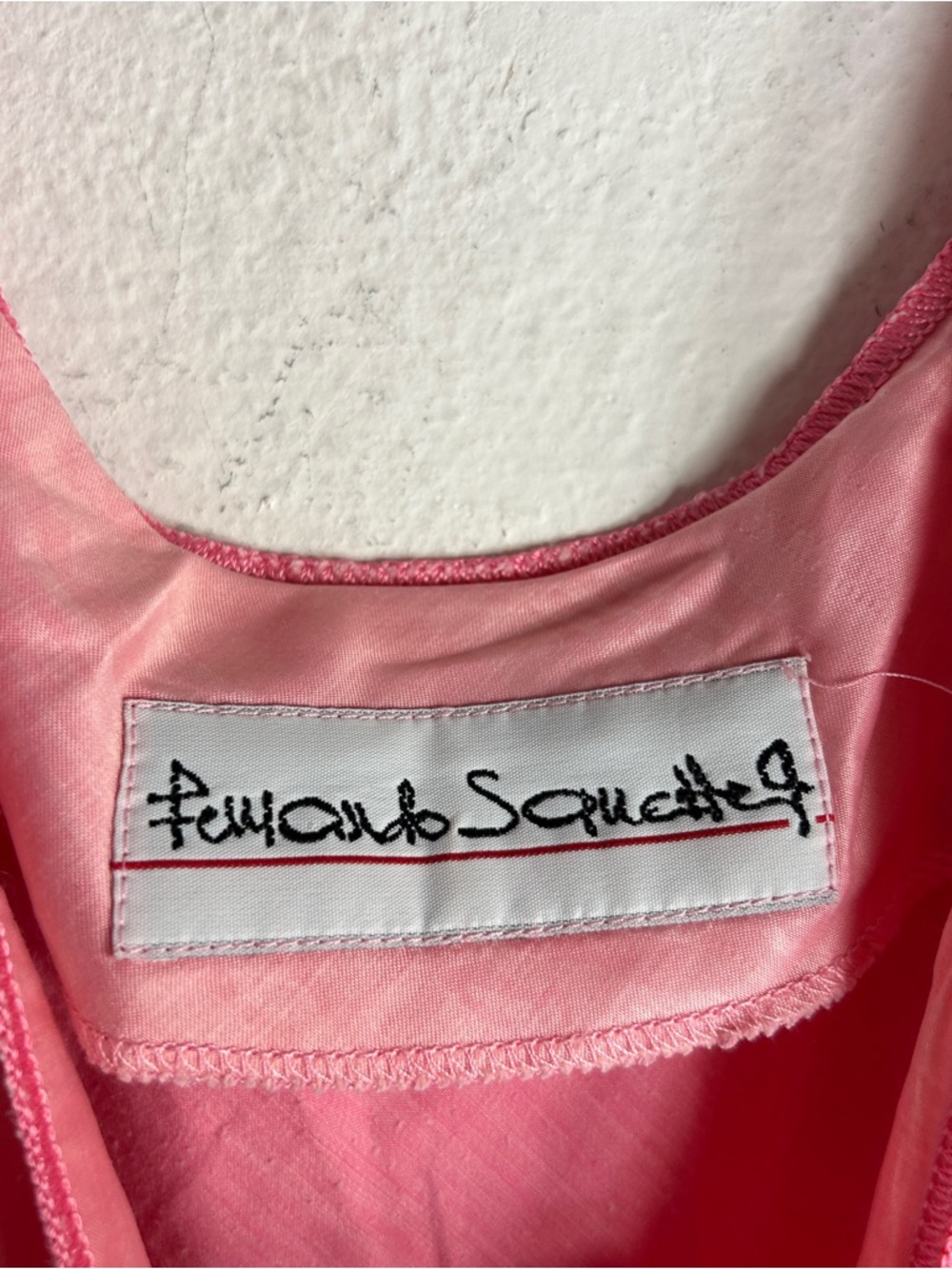 Fernando Sanchez Pink Satin Slip Dress Cami Womens Lingerie Size M - Picture 5 of 15